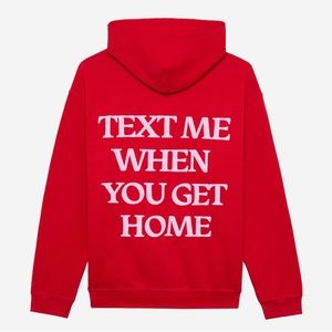 lonely ghost - text me when you get home hoodie XXL